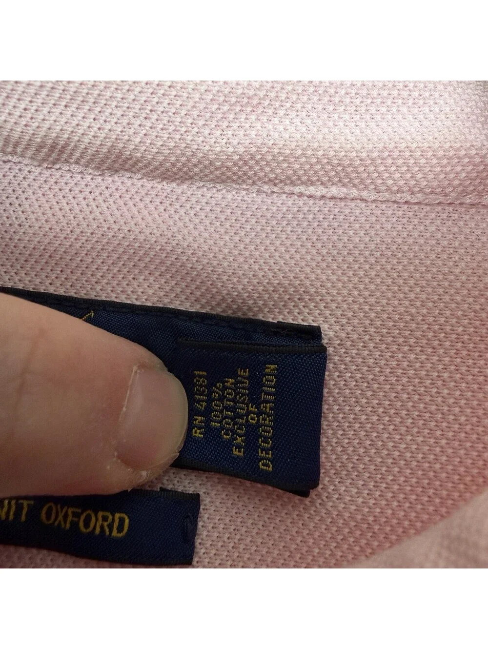 Ralph Lauren Polo Shirt Men 2XL Pink Knit Oxford Pony Casual Short Sleeve Preppy